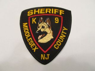 Jersey Middlesex Co Sheriff K - 9 Unit Patch