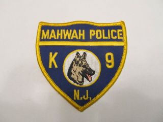 Jersey Mahwah Police K - 9 Unit Patch