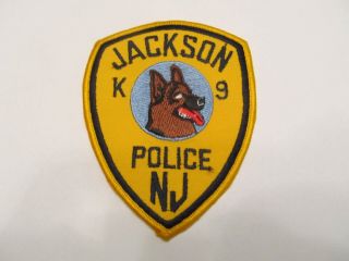 Jersey Jackson Police K - 9 Unit Patch