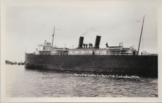Ship Ludington Mi Pmrr Railroad Car Ferry Era Photographic Museum Deaccession 5