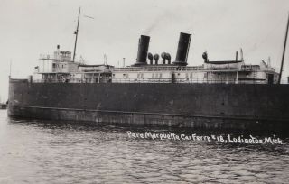 SHIP Ludington MI PMRR Railroad Car Ferry Era Photographic MUSEUM DEACCESSION 5 2