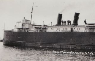 SHIP Ludington MI PMRR Railroad Car Ferry Era Photographic MUSEUM DEACCESSION 5 3