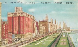 Steven Hotel Chicago Illinois Il Americas Grand Hotel Postcard