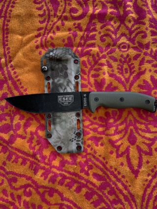 Esee 6 With Tkc Handle Scales And Kydex Sheath.  Lifetime Warrantee