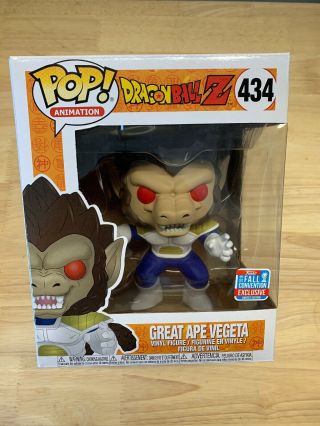 Funko Pop Great Ape Vegeta 434 Nycc Shared 2018 Fall Convention Exclusive