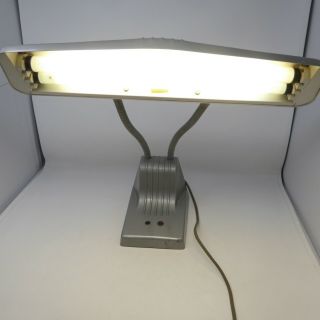 Vtg Dazor 1000 Double Goose Neck Desk Lamp Retro Mid Century Modern Industrial