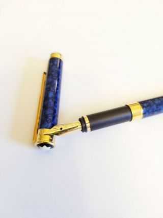 Montblanc Noblese Blue Marble Fountain Pen 2