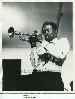 Taft Jordan Jazz Trumpet Player Vintage Music Photo By Dave Pochonet
