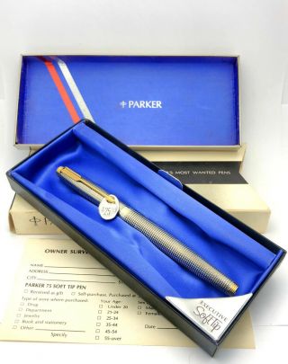 Parker 75 Sterling Silver Rollerball / Soft Tip - Old Stock