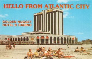 C21 - 9587,  Golden Nugget Hotel,  Atlantic City Nj.  Postcard.