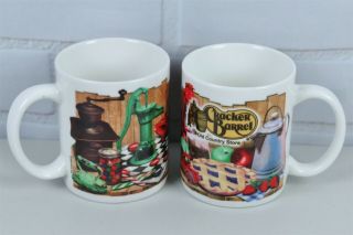 2 Cracker Barrel Old Country Store 2002 Coffee Mugs Cups 12oz