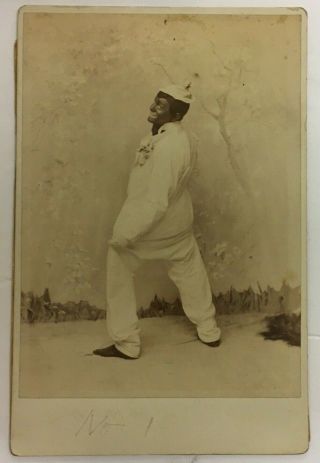 Antique Photograph 4 1/4 " X 6 1/2 " Black Face Vaudeville Performer