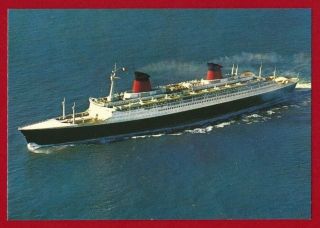 Unposted Cgt French Line Ss France Postcard - 1970’s