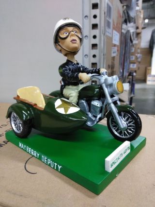 David Browning Mayberry Deputy Motorcycle Bobblehead Side Car Very Rare