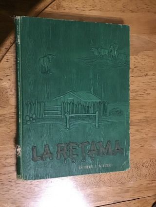 High School Yearbook 1947 La Retama Brackenridge San Antonio