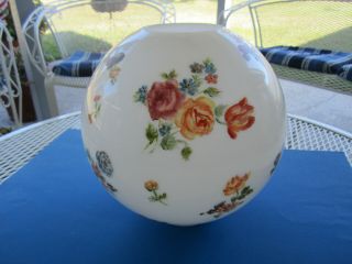 Antique Floral Gone With The Wind Parlor Ball/globe Lamp Shade