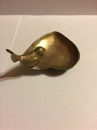 Vintage Brass Bird Trinket Tray Soap Dish