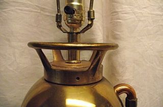 GENERAL QUICK AID Brass Fire Extinguisher Table Lamp Polished Soda Acid 4