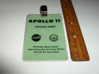 Nasa Apollo 11 Official Guest Ksc Ckafs Pafb Saturn V Rocket Launch Access Badge