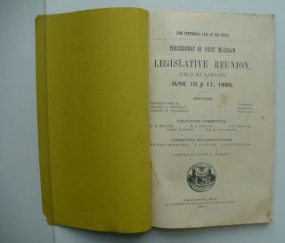 VERY RARE 1886 MICHIGAN LEGISLATURE REUNION HISTORICAL BOOKLET 2