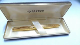 Parker 75 Fountain Pen Perle Gold Plated 14k M Nib