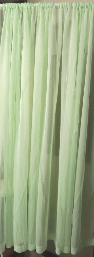 Vintage German Chartreuse Curtain 128 Wide X 68 Inches Long Fabulous Color