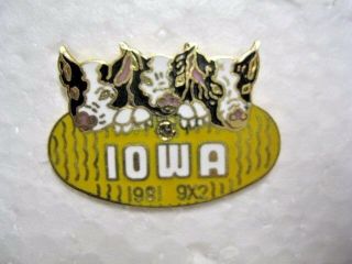Vintage Lions Club Pin Iowa Piglets 1981 Football 9x2