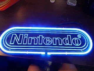 Blue Nintendo Game Room 3d Carved Beer Light Lamp Neon Sign 15 " X5