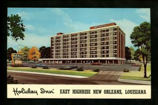 Holiday Inn Motel Hotel Postcard Louisiana La Orleans East Highrise Concept