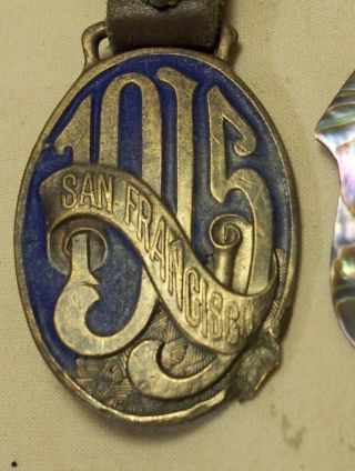 1915 SAN FRANCISCO PANAMA PACIFIC INTERNATIONAL EXPO SOUVENIR POCKET WATCH FOBS 2