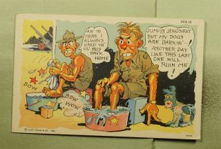 Dr Who 1943 Ft Benning Ga Wwii Patriotic Cachet Postcard Frank E25578