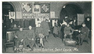 Knights Of Columbus Union Station Saint Louis Mo.  Vintage Postcard 1919