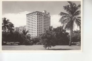 Real Photo Postcard The Columbus Hotel Miami Fl Simpson 60