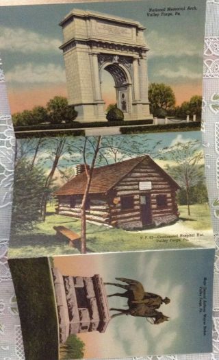 Valley Forge Historic Fold Out Post Card 1946 From Boy Scouts at Jamboree 4