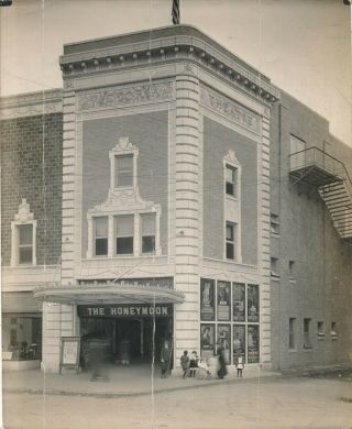Victoria Theatre Shamokin,  Pa 1918 Photo Exterior W/ Marquee & Posters