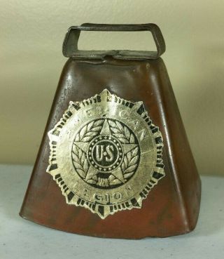Vintage American Legion Metal Bell 3 3/8 " Tall