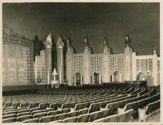 Astor Theatre,  Reading Pa 1928 Photo Art Deco Auditorium Interior