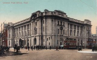 Hull - General Post Office & Trams By Valentine 
