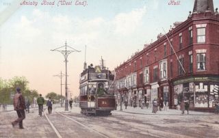 Hull - Analby Road,  West End With Tram & Shops