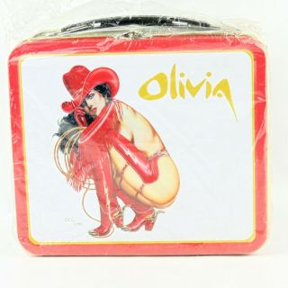 Vintage Rare Olivia The Artist Lunch Box Metal With Nudes By Dark Horse Comics