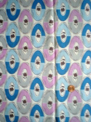 Geometric W Tulips Full Vtg Feedsack Quilt Sewing Doll Clothes Craft Fabric