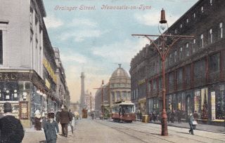 Newcastle - On - Tyne Grainger Street & Tram By Valentine 