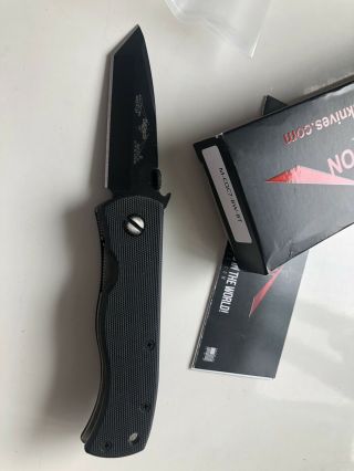 Emerson Knives Mini Cqc - 7,  Black Plain Edge Blade