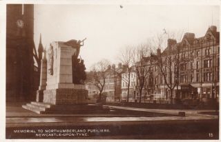 Newcastle - On - Tyne War Memorial To Northumberland Fusiliers - Real Photo 1928