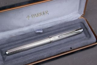 Parker 35 Place Vendome - Fountain Pen - Silver Plated Grain D 