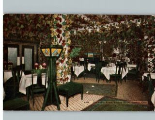 The Arbor Room Albany Hotel Denver,  Co Postcard Postmark 1909