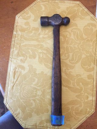 Vintage Bonney 16 Oz Machinist Ball Peen Hammer With Wood Handle 1