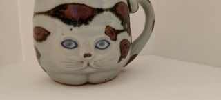 Takahashi San Francisco importer of Japanese wares Hand Painted Pottery Cat Mug 4