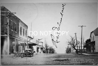 Cole Camp,  Missouri Dirt Street 1913 Real Photo Postcard Rppc