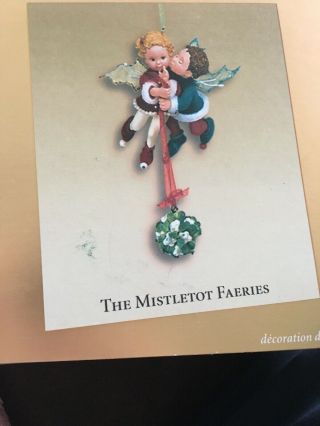 2003 Hallmark The Mistletot Faeries Christmas Ornament Nib